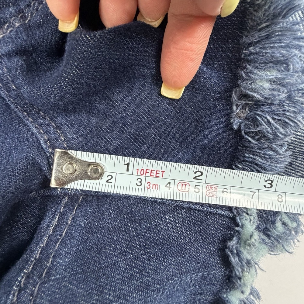 AG Adriano Goldschmied The Stilt Cutoff Denim Shorts 29R Dark Wash Frayed Hem - Picture 10 of 10